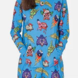 BlackMilk Creepture Feature Slouchy Hoodie Dress M